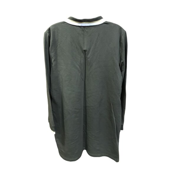 Boston Proper Olive Green Long Sleeve Dress - Picture 2 of 4